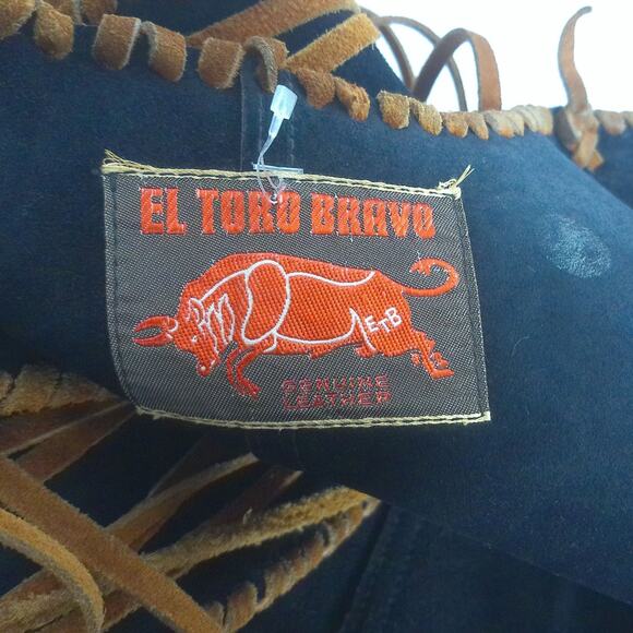 Vintage El Toro Bravo Suede Fringe Vest - Picture 4 of 7
